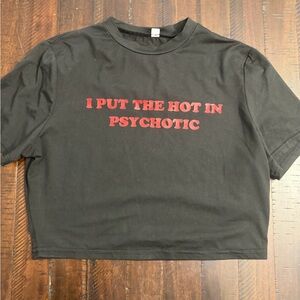 Women’s graphic crop top size medium